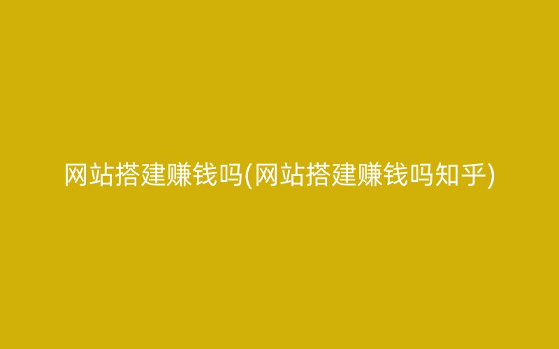 網(wǎng)站搭建賺錢嗎(網(wǎng)站搭建賺錢嗎知乎)