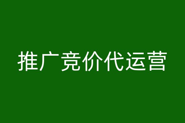 推廣競(jìng)價(jià)代運(yùn)營(yíng)