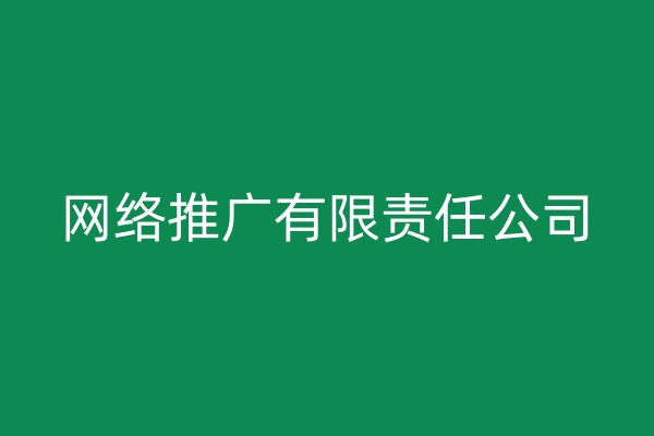 網(wǎng)絡(luò)推廣有限責(zé)任公司