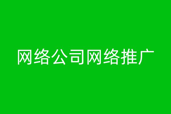 網(wǎng)絡(luò)公司網(wǎng)絡(luò)推廣
