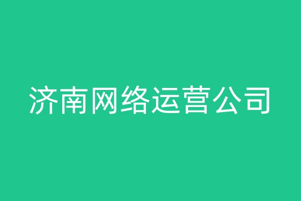 濟南網(wǎng)絡運營公司