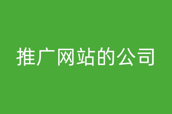 推廣網(wǎng)站的公司
