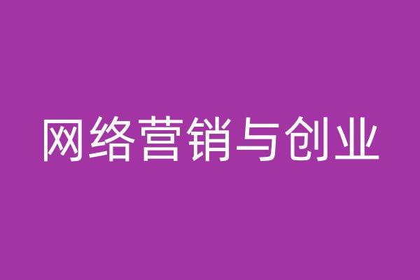 網(wǎng)絡(luò)營銷與創(chuàng)業(yè)