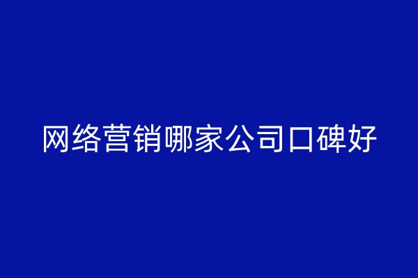 網(wǎng)絡(luò)營銷哪家公司口碑好
