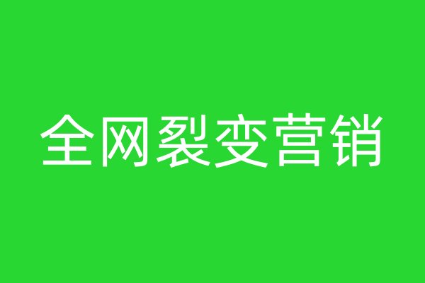 全網(wǎng)裂變營銷