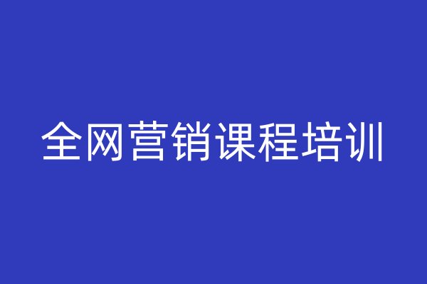 全網(wǎng)營(yíng)銷(xiāo)課程培訓(xùn)