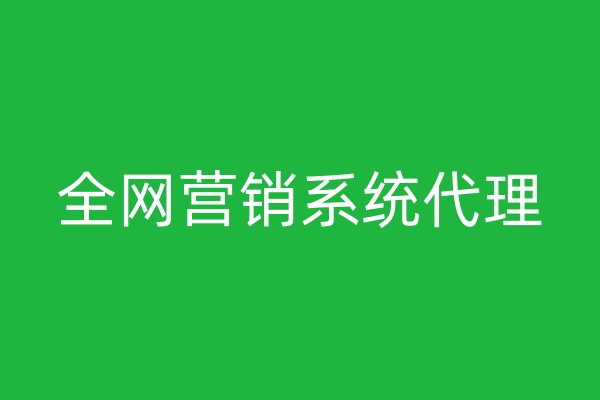 全網(wǎng)營銷系統(tǒng)代理