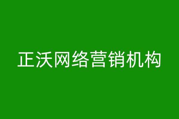正沃網(wǎng)絡(luò)營(yíng)銷(xiāo)機(jī)構(gòu)