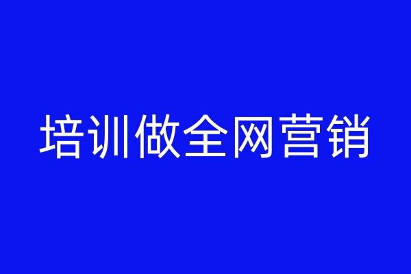 培訓(xùn)做全網(wǎng)營銷