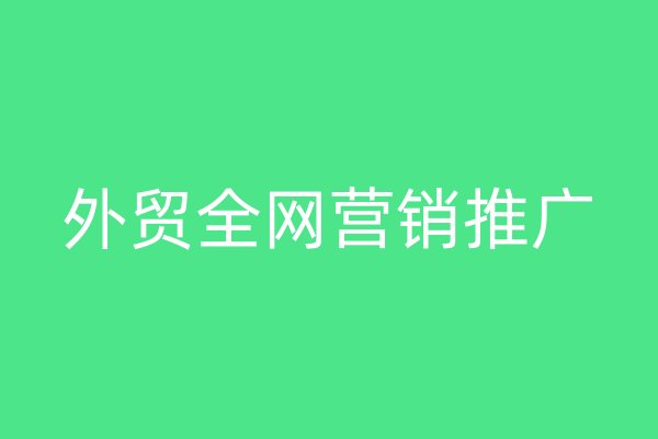外貿(mào)全網(wǎng)營(yíng)銷推廣