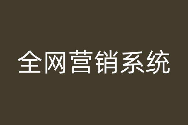 全網(wǎng)營(yíng)銷系統(tǒng)