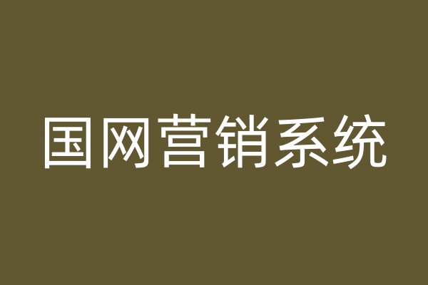 國網(wǎng)營銷系統(tǒng)