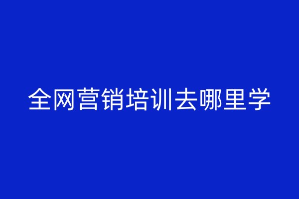 全網(wǎng)營(yíng)銷(xiāo)培訓(xùn)去哪里學(xué)