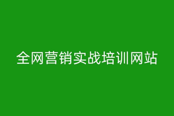 全網(wǎng)營(yíng)銷實(shí)戰(zhàn)培訓(xùn)網(wǎng)站