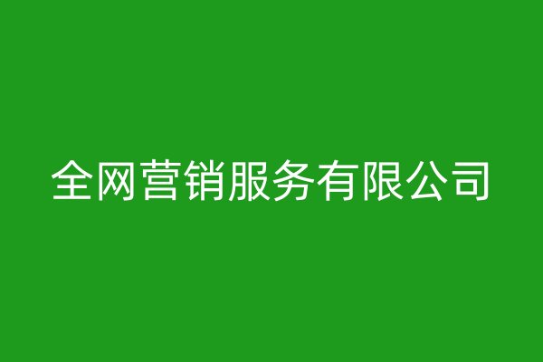 全網(wǎng)營銷服務(wù)有限公司
