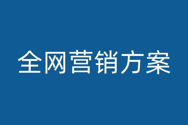 全網(wǎng)營(yíng)銷方案
