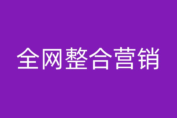 全網(wǎng)整合營(yíng)銷(xiāo)