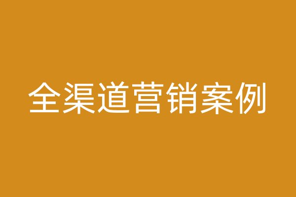 全渠道營(yíng)銷案例