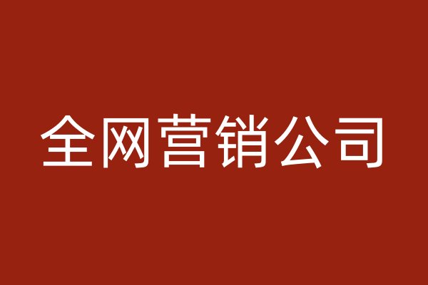 全網(wǎng)營(yíng)銷公司