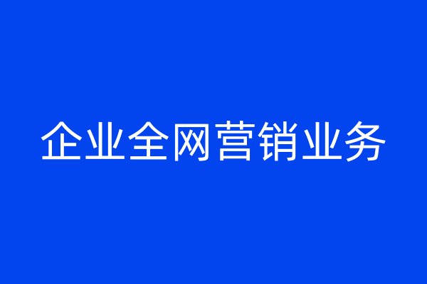 企業(yè)全網營銷業(yè)務