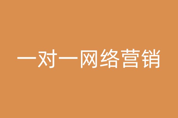 一對一網(wǎng)絡(luò)營銷